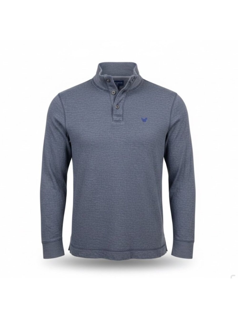 American Eagle Mens Blue Long Sleeve Athletic Fit Pullover Henley Size XLT